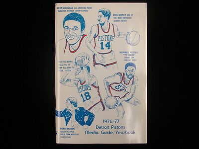 1976-77 Detroit Pistons Basketball Media Guide / Yearbook