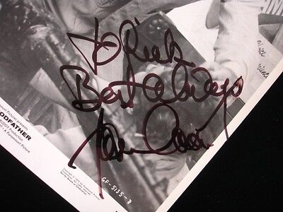 James Caan Autographed 8" x 10" Black & White Photograph - B&E Holo
