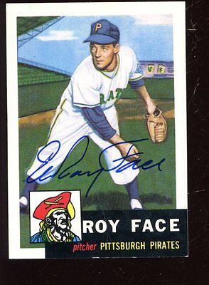 1991 Topps Archive 1953 Baseball Card #246 Roy Face Autographed NRMT