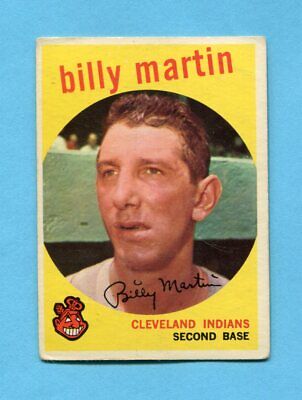 1959 Topps #295 Billy Martin Cleveland Indians Baseball Card VG ap wrk/cres