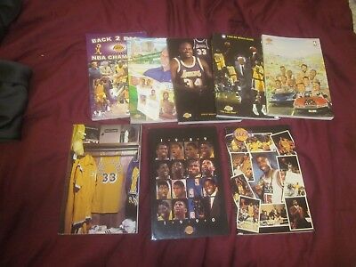 1988/2002 NBA Basketball Los Angeles Lakers Media Guides 8 Different EX+/NRMT