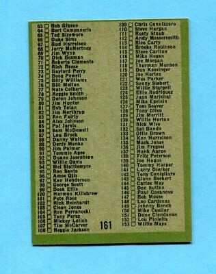 1971 Topps #161 Coins Checklist Baseball Card NM Unchecked