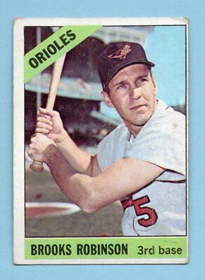 1966 Topps #390 Brooks Robinson Baltimore Orioles Baseball Card Vg/Ex o/c  