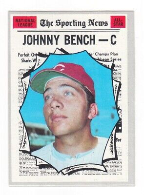 1970 Topps #464 Johnny Bench All-Star Cincinnati Reds Baseball Card NM o/c   