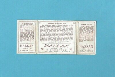 1912 T202 Hassan Triple Folder Elberfeld Gets His Man Elberfeld/Milan BB Card 