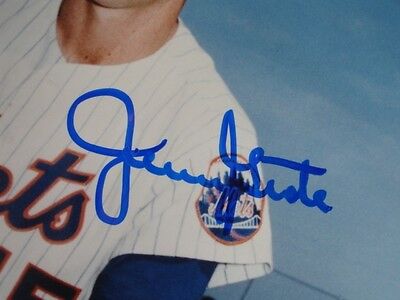 Jerry Grote NY Mets Autographed 8" x 10" Color Photograph - B&E Hologram