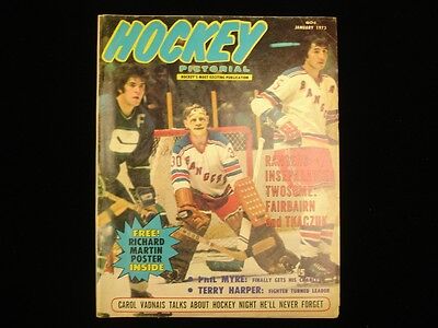 January 1973 Hockey Pictorial Magazine - New York Rangers Cover