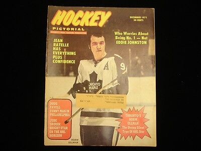 December 1971 Hockey Pictorial Magazine - Norm Ullman Toronto Maple Leafs Cover