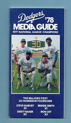 1978 Los Angeles Dodgers Media Guide Garvey, R. Smith, Baker & Cey on cover