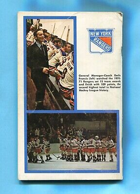 1971-72 New York Rangers NHL Yearbook - Media Guide Vg/Ex Giacomin & Villemure 