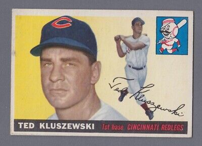 1955 Topps #120 Ted Kluszewski Cincinnati Redlegs Baseball Card EX+ pm