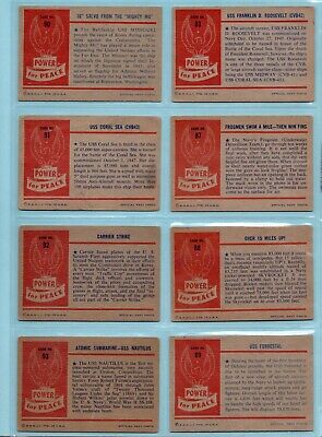 1954 Bowman Power For Peace Starter Set Lot of 33 Different Cards mixed grades  