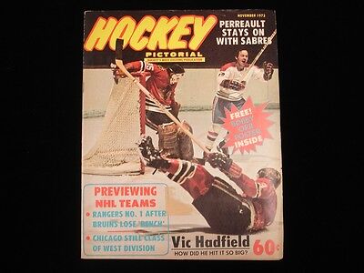 November 1972 Hockey Pictorial Magazine - Chicago Blackhawks Cover