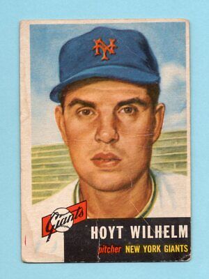 1953 Topps #151 Hoyt Wilhelm New York Giants Baseball Card Low Grade