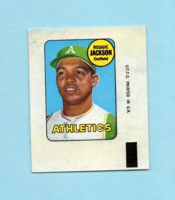 1969 Topps Decal Reggie Jackson Oakland A's Baseball Card  