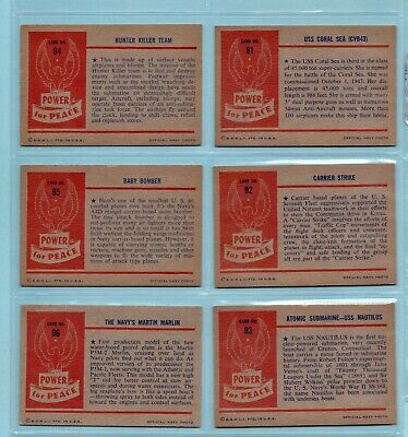 1954 Bowman Power For Peace Starter Set Lot of 46 Different Cards EX+ - NM fl  