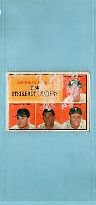 1961 Topps Set of 10 1960 League Leader Baseball Cards Low Grade