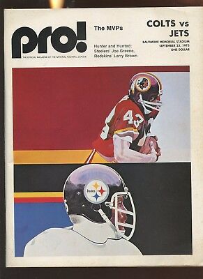 September 23 1973 NFL Program New York Jets at Baltimore Colts EXMT