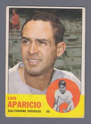 1963 Topps #205 Luis Aparicio Baltimore Orioles Baseball Card Low Grade 