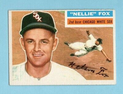 1956 Topps #118 Nellie Fox Chicago White Sox Baseball Card EX - EX+ o/c