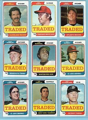 1974 Topps Traded Complete Set of 44 Baseball Cards VG - VG+ 