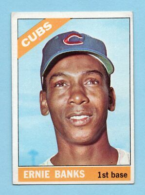 1966 Topps #110 Ernie Banks Chicago Cubs Baseball Card EX+