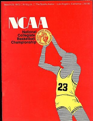 1972 NCAA Basketball Final 4 Program UCLA vs Florida State EXMT