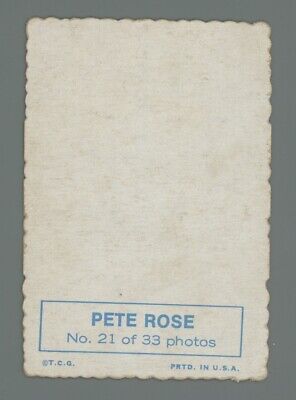 1969 Topps Deckle Edge #21 Pete Rose Cincinnati Reds Baseball Card  