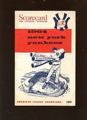 1964 MLB Program Baltimore Orioles at New York Yankees VGEX