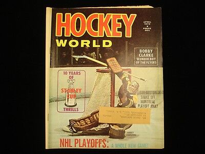 April 1972 Hockey World Magazine - Gerry Cheevers Cover