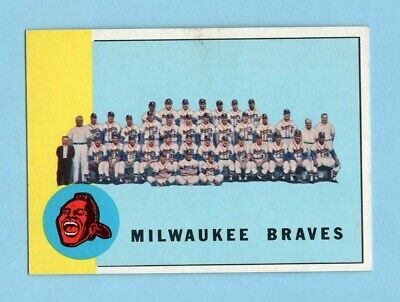 1963 Topps #503 Milwaukee Braves Team Semi High Number Baseball Card NM ap st   