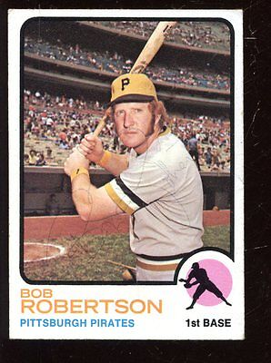 1973 Topps Baseball Card #422 Bob Robertson Autographed EX