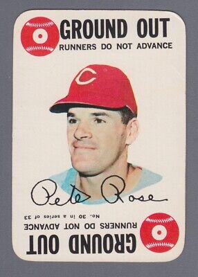 1968 Topps Game Insert #30 Pete Rose Cincinnati Reds Baseball Card Ex/Mt