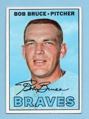 1967 Topps #417 Bob Bruce Atlanta Braves RBAVES variation Baseball Card EX+     