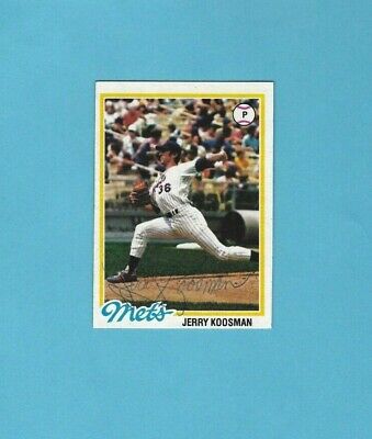 1978 Topps #565 Jerry Koosman New York Mets Autographed Baseball Card 