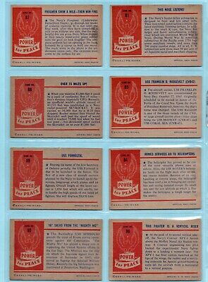 1954 Bowman Power For Peace Starter Set Lot of 46 Different Cards EX+ - NM fl  