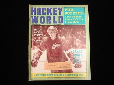 January 1971 Hockey World Magazine - Garry Unger Redwings Cover