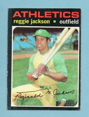 1971 Topps #20 Reggie Jackson Oakland A's Baseball Card EX o/c prt ln