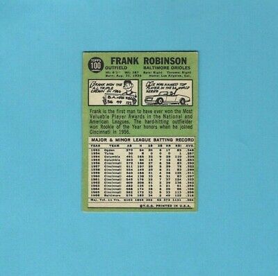 1967 Topps #100 Frank Robinson Baltimore Orioles Baseball Card EX