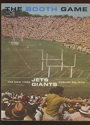 August 23 1970 NFL Preseason Program New York Jets vs New York Giants EX