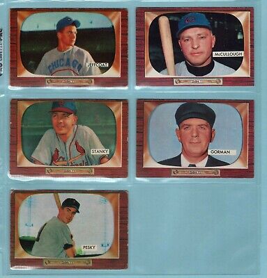 1955 Bowman Starter Set Lot of 61 Different Baseball Cards G - Ex/Mt isus