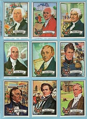 1972 Topps U.S. Presidents Starter Set Lot of 24 Different Cards mixed Grades