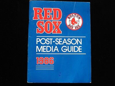 1986 Boston Red Sox Post-Season Media Guide - VG-EX