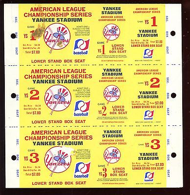 1975 New York Yankees ALCS Phantom Tickets (3)