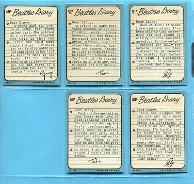 1964 Topps Beatles Starter Set Lots Color 17 Diff, Diary 23 Diff, Cards EX