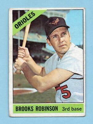 1966 Topps #390 Brooks Robinson Baltimore Orioles Baseball Card VG - VG+ 