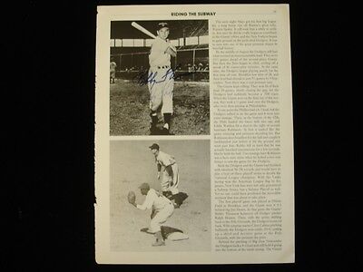 Erskine, Labine, Branca, Thomson Autographed 9" x 12" Magazine Cut