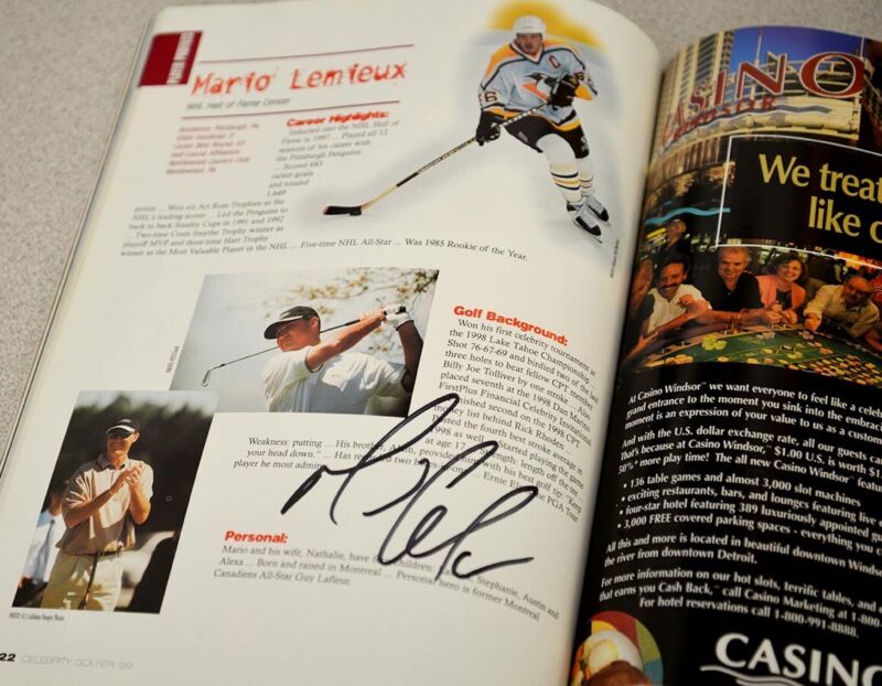 Signed 1999 Celebrity Golfer Program with 45 Autographs