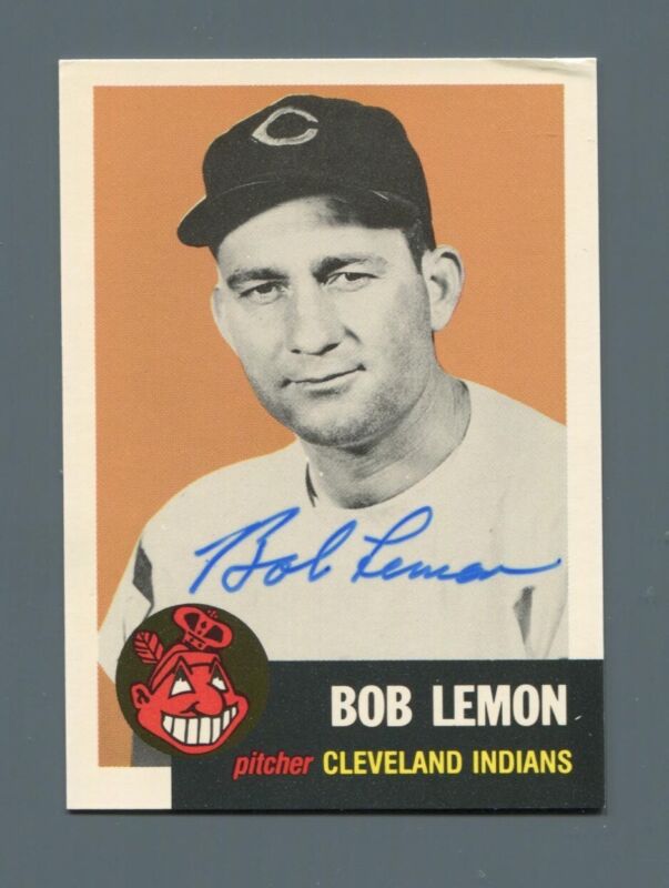 1953 Topps 1991 Archives Series Signed #284 Bob Lemon Auto