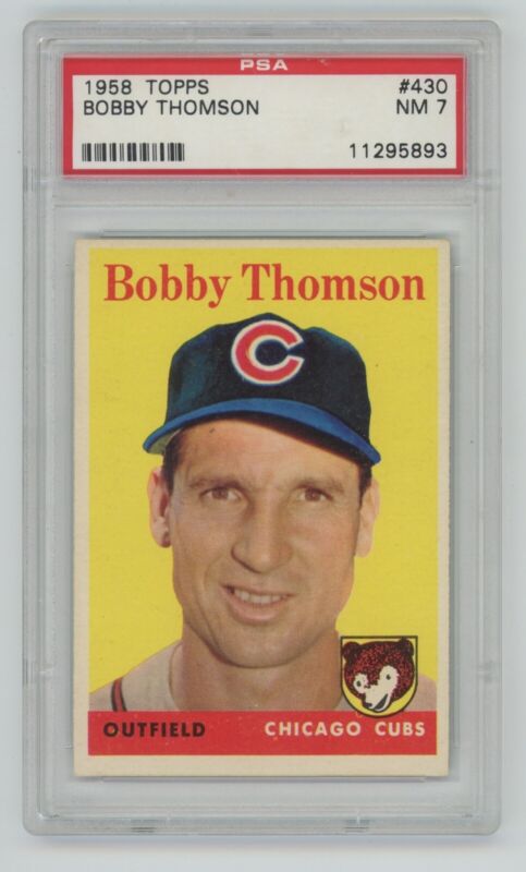 1958 Topps Bobby Thomson #430 • PSA 7 NM